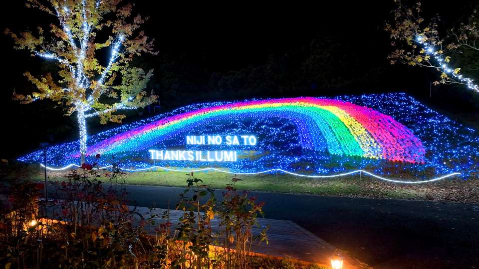 虹の郷サンクスイルミ2022 フルカラー百合LEDライト